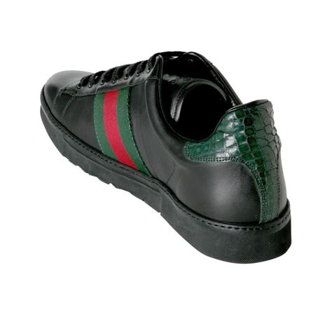 gucci mens black sneakers|authentic Gucci sneakers for men.